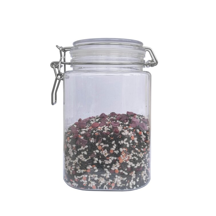 Wire Clasp PET Jar 800 ml Spice Jar Seal Paint Oil Storage Jar Container Lock